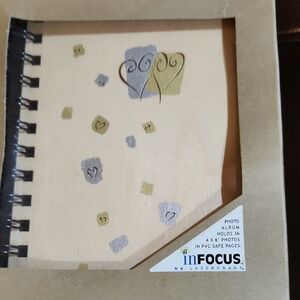 Photo Album with Heart Design - Beige and Gray
